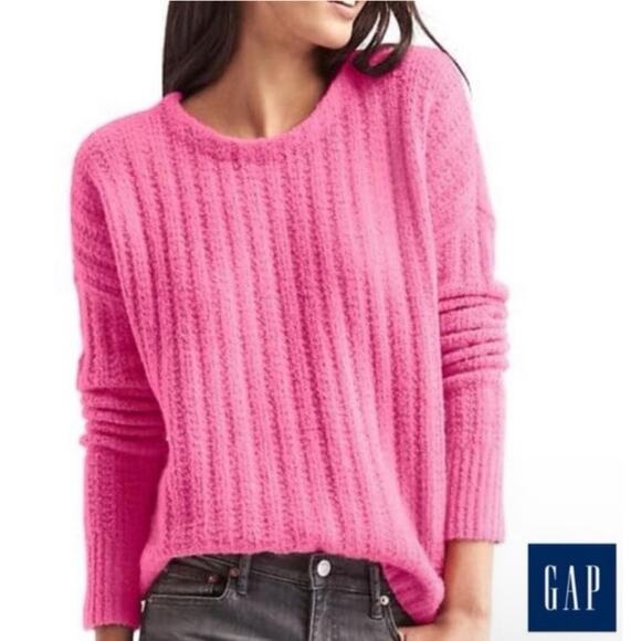 GAP Alpaca Wool Blend Crew Neck Pullover Chunky Knit Women's Sweater Black Small - Picture 10 of 10